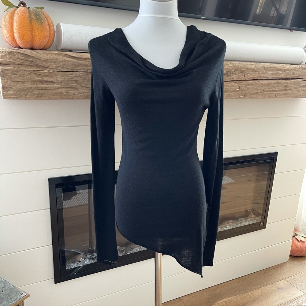 Bebe asymmetrical cashmere sweater